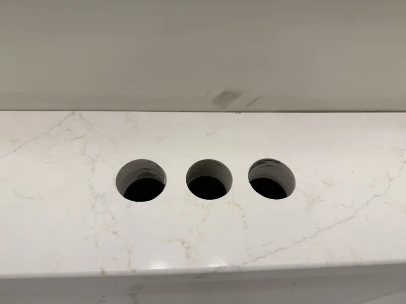 Faucet holes drilled